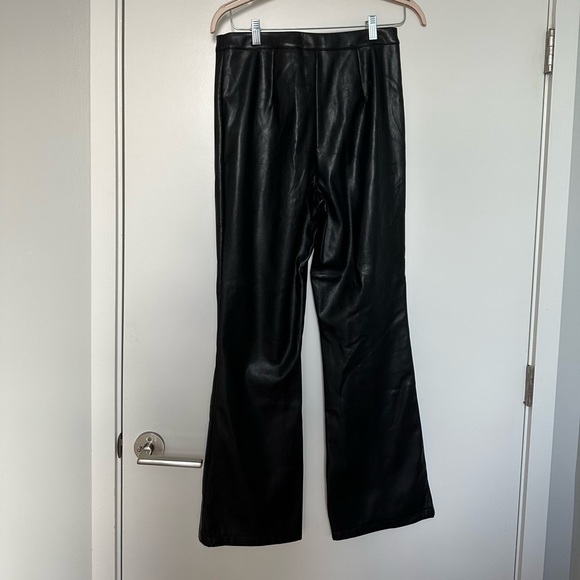 ASOS Design Leather Kick Flare Pants - Picture 10 of 11